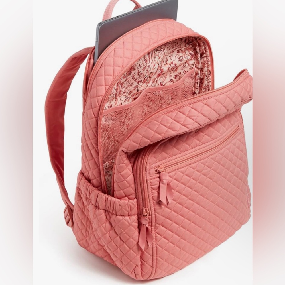 Vera Bradley Women's Cotton Campus Backpack, Terra Cotta Rose
